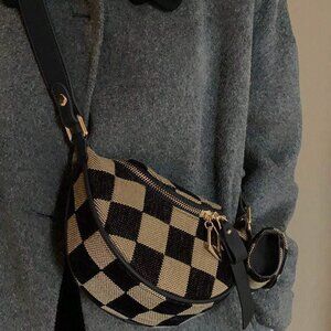 Women's Checked Pattern Fanny Pack